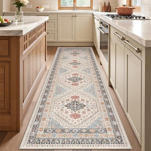Runner Rug 2x8 Runners for Hallways Washable Rugs (Blue/Red/Multi / 2' x 8' (Runner))