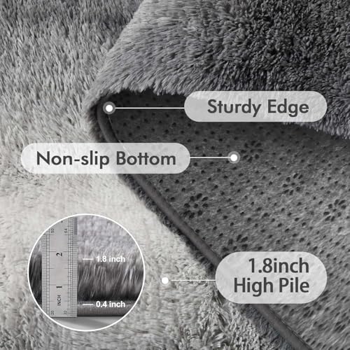 Area Rugs for Living Room (Fa Grey 4sm01 / 5' X 7' (Rectangular))