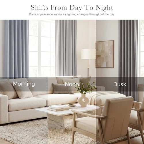 Bathroom Window Curtains (Silver Grey / 42"W x 30"L (Pack of 2))