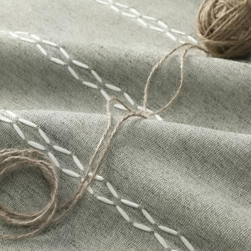 Sage Green Boho Blackout Curtains 84 Inch 2 Panels with Tassels (Sage Green / 52"W x 84"L (Pack of 2))
