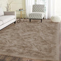 5x8 Area Alfombras para Salas Washable Light Brown Beige Faux Fur Fluffy Shag Fuzzy Rug for Living Room Bedroom Floor Playroom Rugs Carpet Home Decor Rectangle (5' x 8' (Rectangular) / Beige)