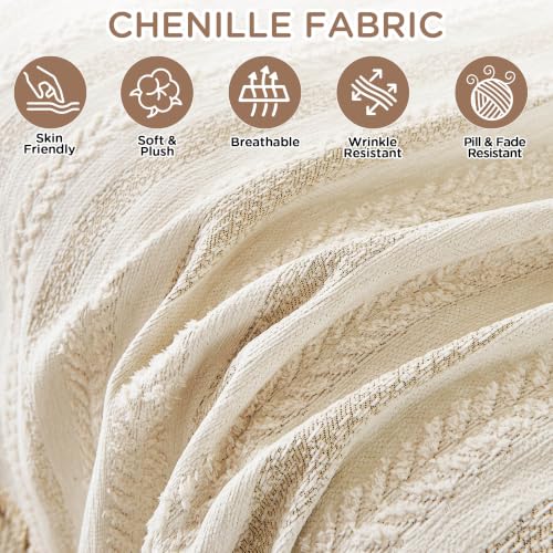 Couch Cover for Sofa (Striped Braid Cream / 71*118 inch)