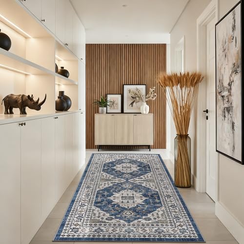 Washable 4x8 Hallway Runner Rug (4' x 8' (Rectangular) / Blue)