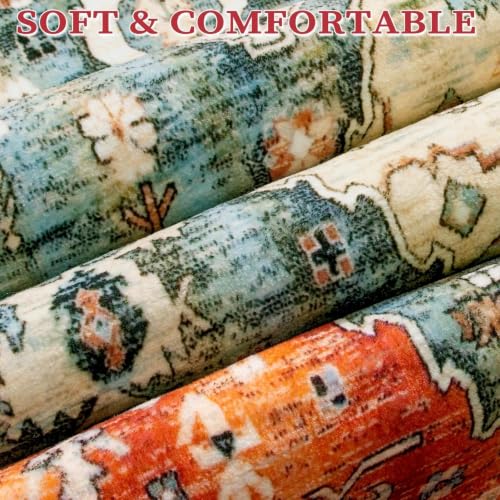 2x3 Washable Non Slip Boho Small Area Rug for Entryway (Tribal Medallion/Multi / 2' x 3' (Rectangular))