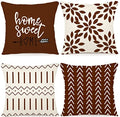 Pillow Covers 16x16 Set of 4 (Coffee / 16" x 16" (Pack of 4))