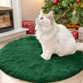 Dark Green Round Rugs for Bedroom (2 Ft Round / Dark Green)