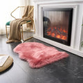 Ultra Soft Fluffy Shaggy Area Rug Faux Fur Rug Chair Cover Seat Pad Fuzzy Area Rug for Bedroom Floor Sofa Living Room (Blushpink / 2' x 3' (Sheepskin))