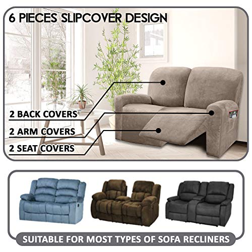 Reclining Love Seat Slipcover (Taupe)