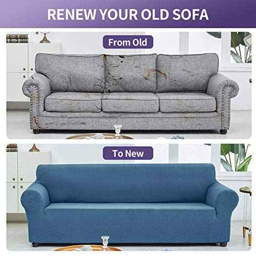 Stretch Loveseat Couch Cover Slipcover (Niagara / Medium（55"-78"))