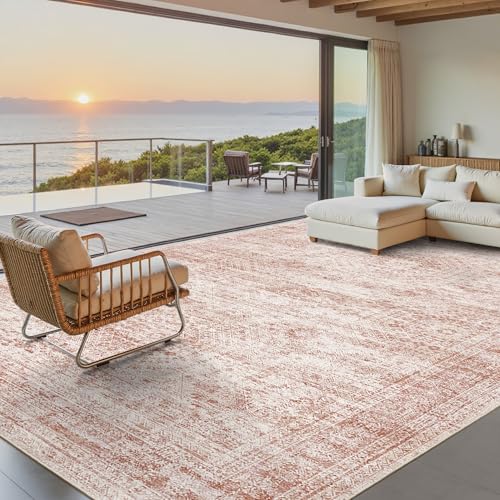 9x12 Area Rugs for Living Room Washable Rug Non (Pink / 9' x 12' (Rectangular))