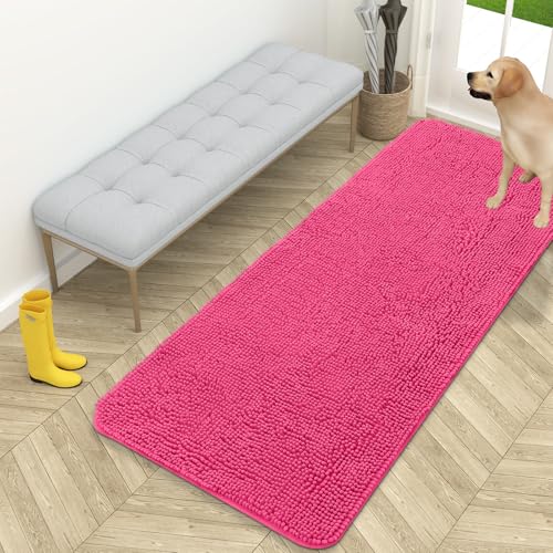 Dog Door Mat for Muddy Paws 59x24 (Hot Pink / 59" X 24")