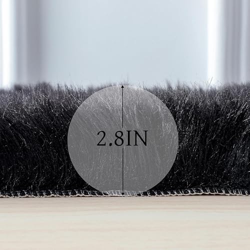 Faux Fur Rug Sheepskin Shag Fluffy Fuzzy Beige 5x7 ft Rugs for Bedroom Bedside Bed Floor Living Room Plush Rectangle High (5' x 7' (Rectangular) / Beige)