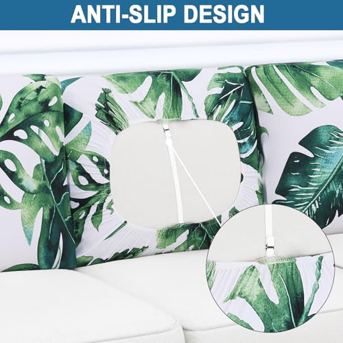 Printed Couch Cushion Covers (Green / Backrest Medium)