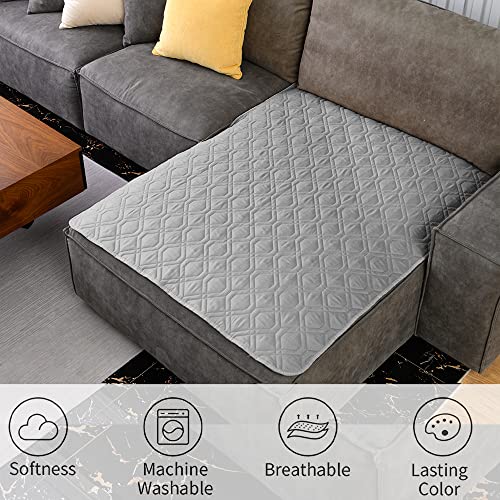 Waterproof Dog Bed Cover Pet Blanket for Furniture Bed Couch Sofa Reversible (40x50 Inch (Pack of 1) / Grey+dark Grey)