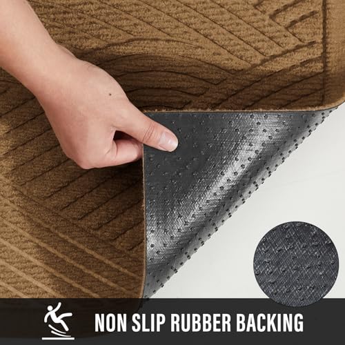 Sturdy Front Door Mat (Brown / 1'5" x 2'5" (Rectangular))