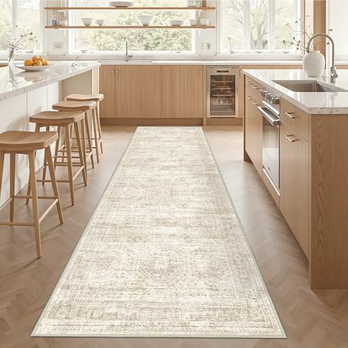 3x12 Runner Rug Non Slip (Beige/Ivory / 3' x 12' (Runner))