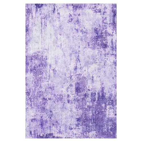 Washable Runner 2'x10' Abstract Area Rug for Hallway Purple (Purple/Gray/Pink/White / 2' x 10' (Runner))