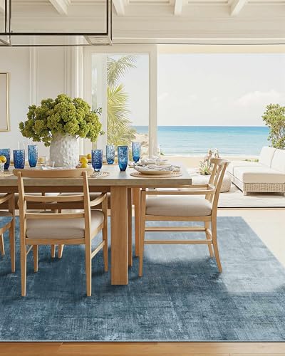 8x10 Area Rugs for Living Room Large Modern Washable Rug (Blue / 8' x 10' (Rectangular))