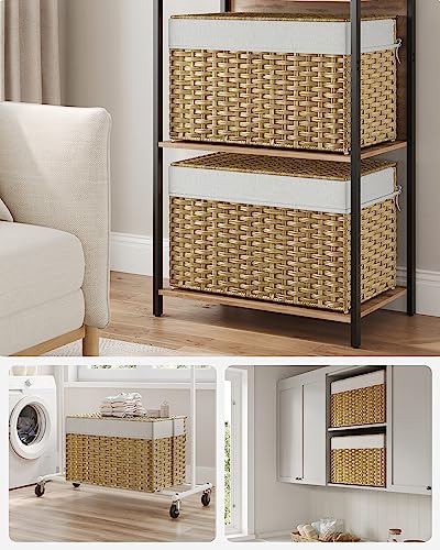 Woven Storage Basket with Lid (105 L / Natural)