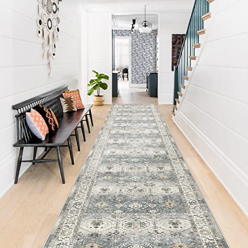 Washable 2x12 Runner Rug (Grey / 2' x 12' (Rectangular))