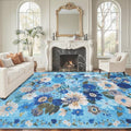 Area Rugs 9x12 Living Room Washable Rug (Blue / 9' x 12' (Rectangular))