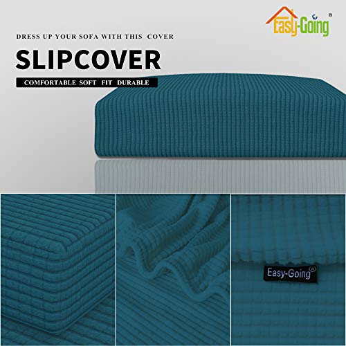 Stretch 1 Piece Oversized Couch Cushion Cover for Sofa (X Large / Peacock Blue)