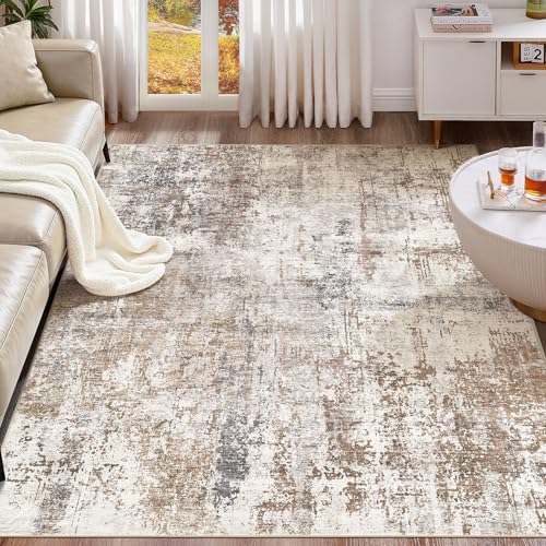 8x10 Washable Area Rug (Brown/Grey/Red / 8' x 10' (Rectangular))