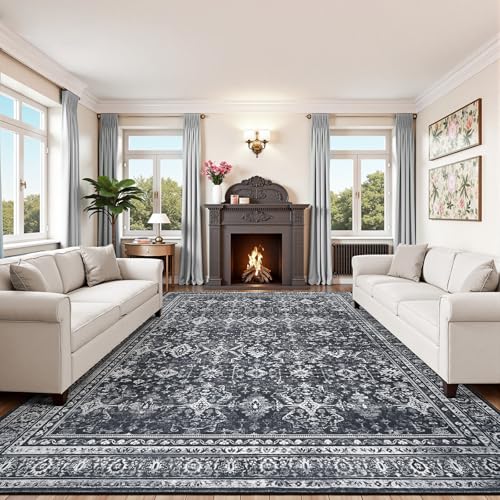 9x12 Area Rugs for Living Room (Black / 9' X 12' (Rectangular))