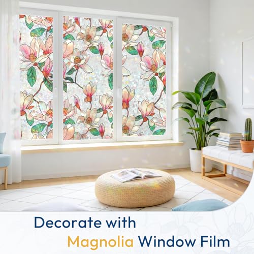 Stained Glass Window Privacy Film (35.4" x 157.4" / Magnolia)
