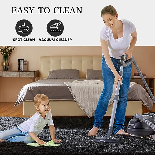 8x10 Feet Large Area Rug (Black / 8' x 10' (Rectangular))