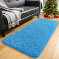 2x4 Machine Washable Runner Rugs for Hallway (2x4 Ft / Bright Blue)