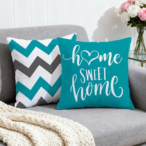 Throw Pillow Covers 18x18 (Teal / 18" x 18" (Pack of 4))