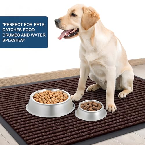2 Pack Front Door Mats 59x23 (Brown / 59" x 23")