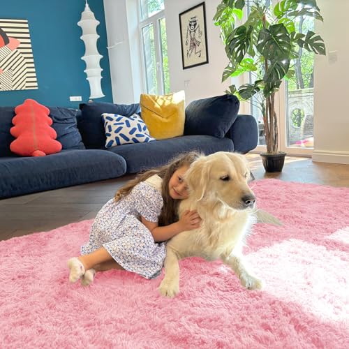 2x8 Machine Washable Runner Rugs for Hallway (2x8 Ft / Pink)