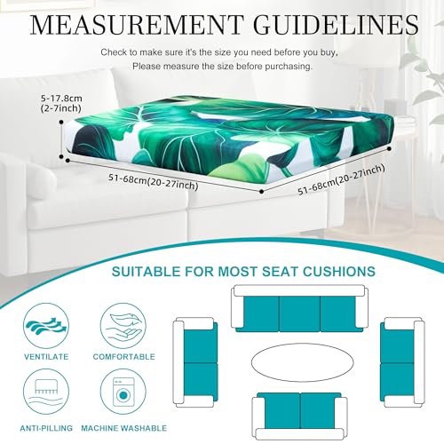 12 Pcs Outdoor Cushion Covers (Green Leaf / 12PCS)