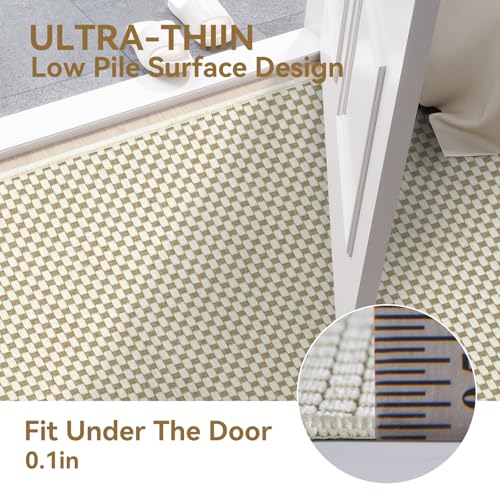 Indoor Front Door Mat Entryway Rug Non Slip Washable Beige 2x3 ft (Beige / 2' x 3')