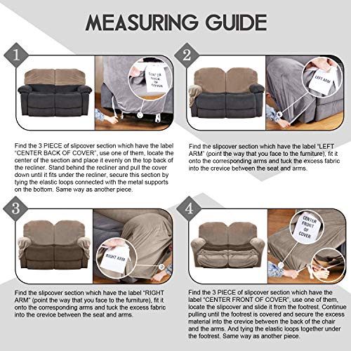 Reclining Love Seat Slipcover (Taupe)