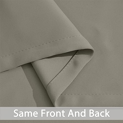 Room Darkening Curtains 52x72 inch Length Taupe (Taupe / 52"W x 72"L (Pack of 2))