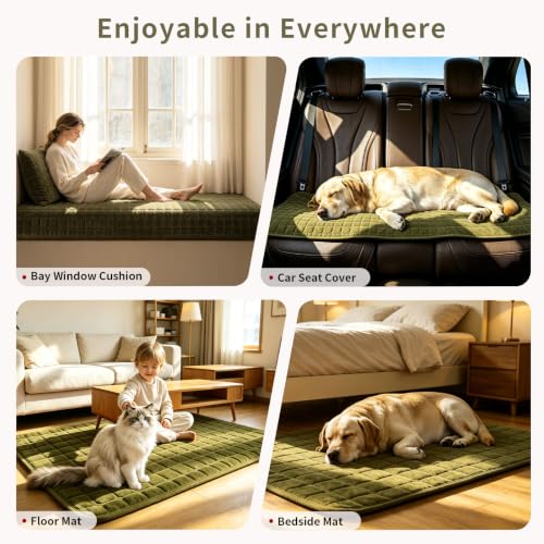 Sectional Velvet Couch Covers for 1 Seat (Dark Green / 1PC/35.4"x35.4"/Backrest & Single)