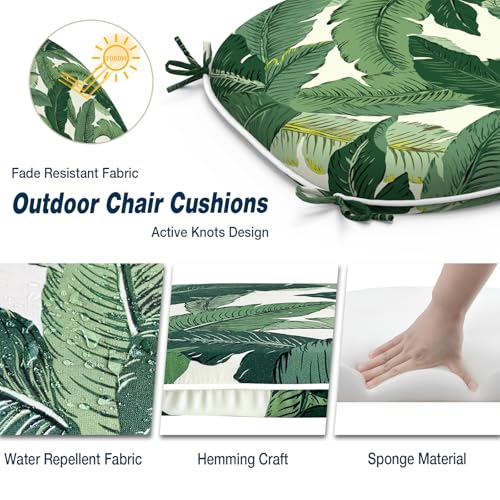 Outdoor Chair Cushions Set of 2 (2 Count / Swaying Palms Green)