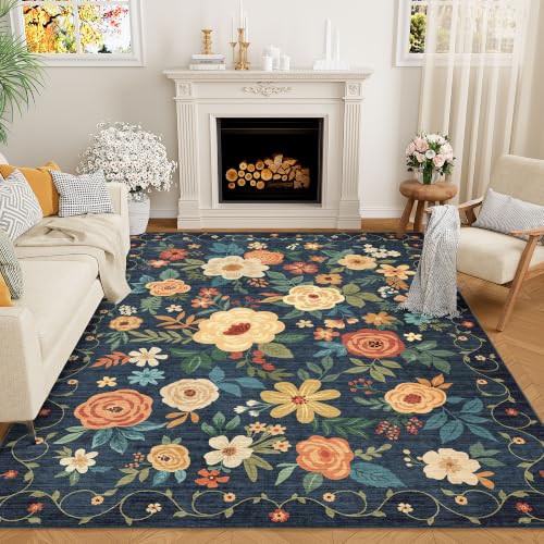 5x8 Area Rug for Bedroom (Navy Blue / 5' x 8' (Rectangular))