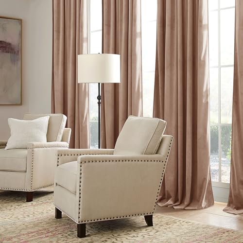 Blush Velvet Curtains 84 inches for Bedroom Living Room (Blush / 52"W x 84"L (Pack of 2))