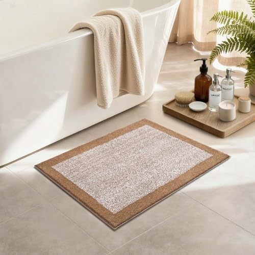 Bathroom Rugs 24x17 Non Slip Washable (Coffee / 1'5" x 2' (Rectangular))