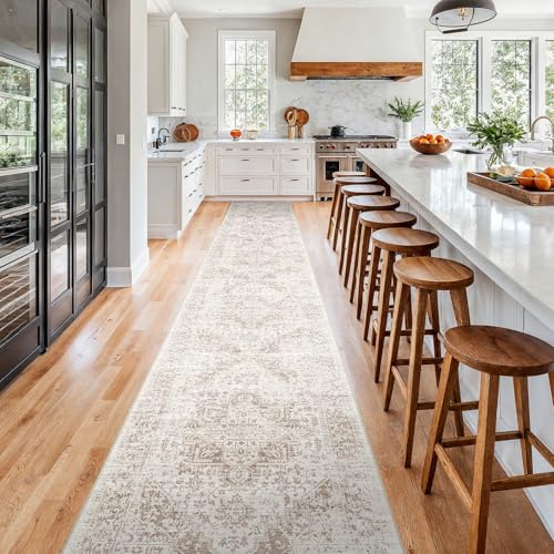 3x25 Washable Runner Rug (Ivory/Beige / 3x25)