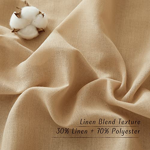 Burlap Linen Doorway Curtains 80 inches Long (Burlap / 34"W x 80"L (Pack of 2))
