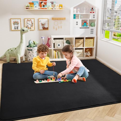 Large Area Rugs for Bedroom Living Room (6' x 9' (Rectangular) / Black)