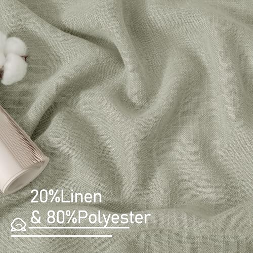 Sage Grey Linen Boho Curtains 68 inch Length 2 Panels (Sage Grey / 52"W x 68"L (Pack of 2))