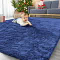 5x6 Area Rugs for Living Room Bedroom (5x6 Ft / Navy Blue)