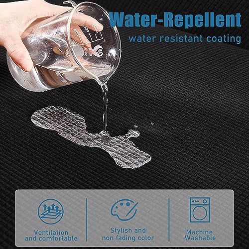 Water Repellent Sofa Cushion Slipcovers (Medium / Black)