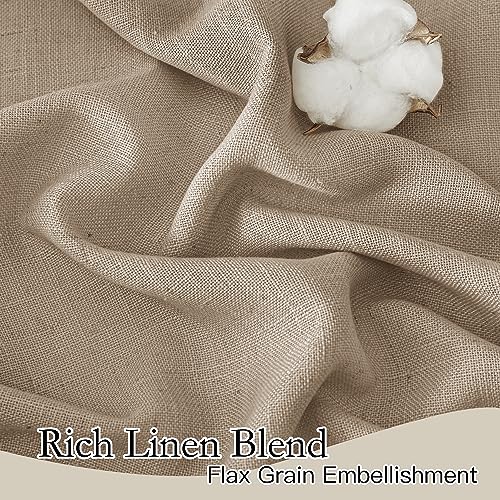 Sheer Curtains 108 inches (Khaki / 52"W x 108"L (Pack of 2))